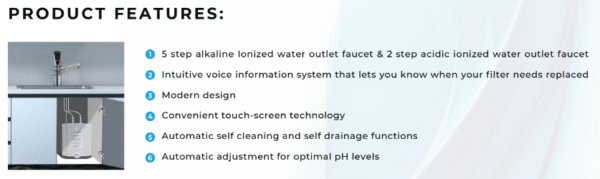 PureVita Gold Under Sink Hydrogen Ionizer with Touch Faucet - Image 3